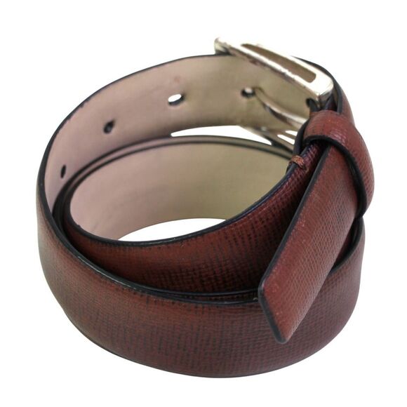 Hickey Freeman BROWN GENUINE LEATHER 1 1/4"Wd DRESS MEN'S BELT Sz 32/80 (45M - Picture 5 of 14